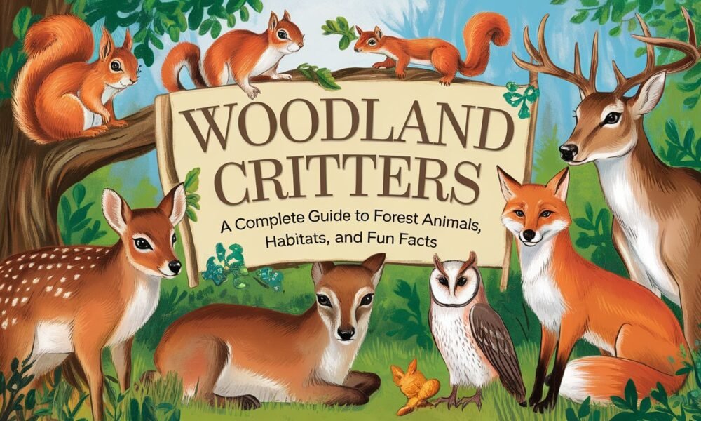 The term woodland critters refers to animals that primarily live in forests, woodlands, and heavily wooded areas.